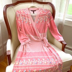 BCBG MAXAXRIA Print Wrap Dress